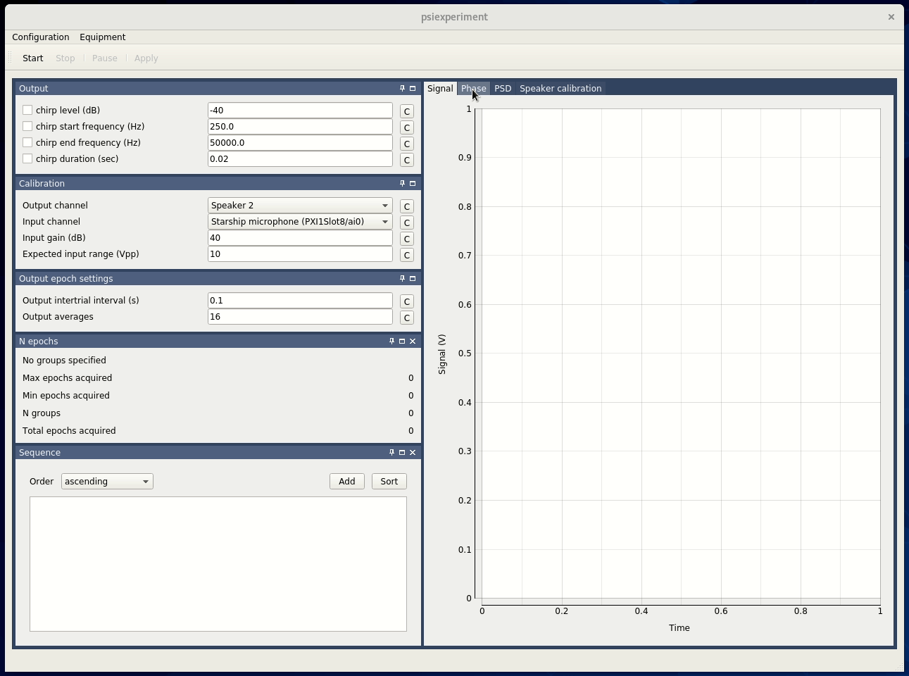 Screencast of speaker calibration using chirp